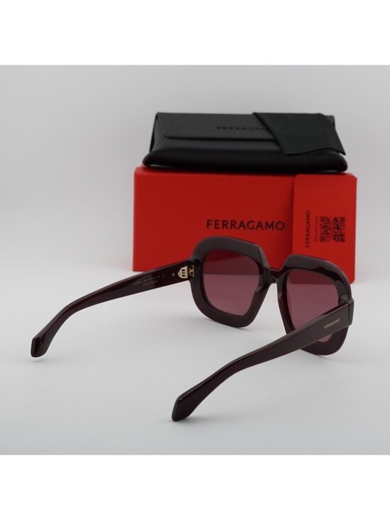 Salvatore Ferragamo SF2068SE 606 Sunglasses Burgundy Butterfly Frame, PurpleLens